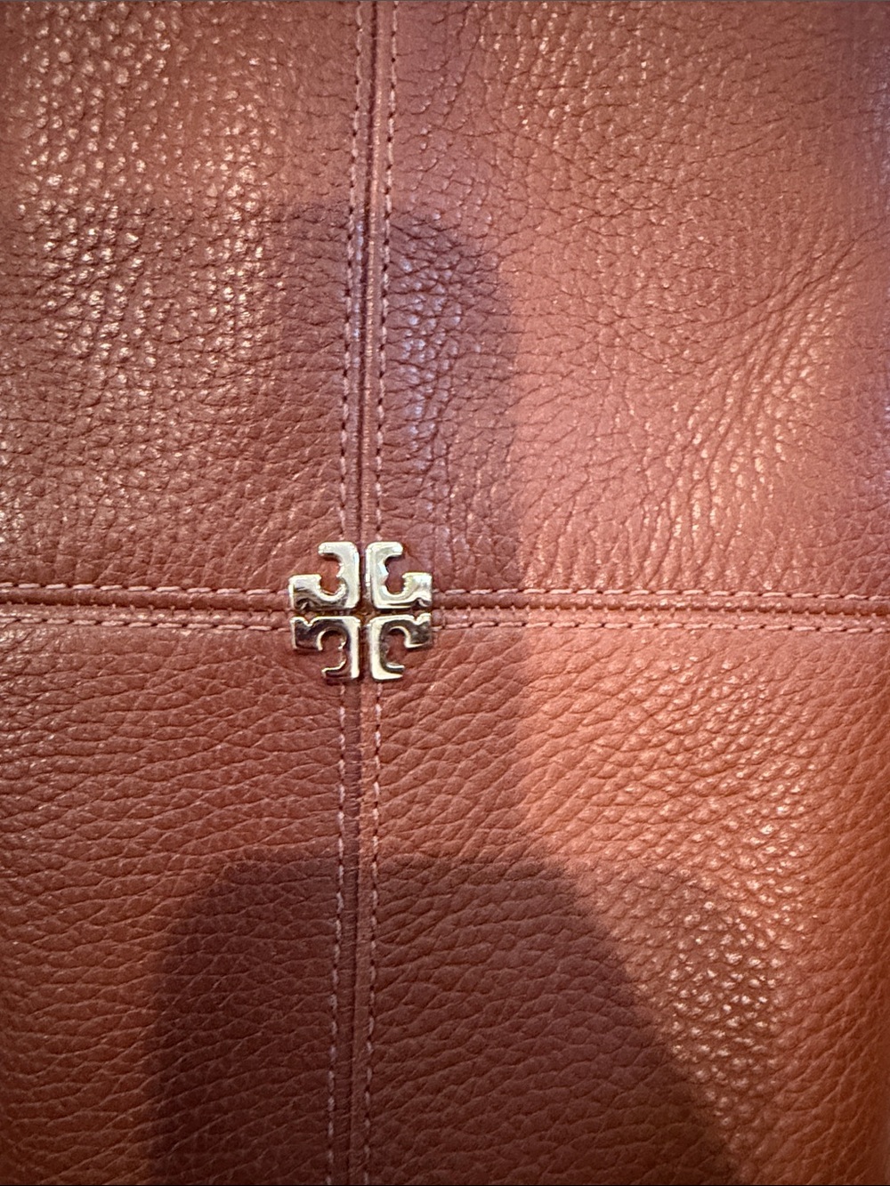 Tory Burch Brown Leather Riding Boots with Silver Logo - Picture 4 of 5
